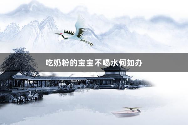 吃奶粉的宝宝不喝水何如办